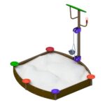 Liivakast koos ämbriga postil