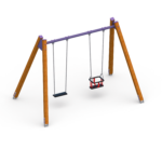 Kiik 2-kohaline tava+beebi istmetega