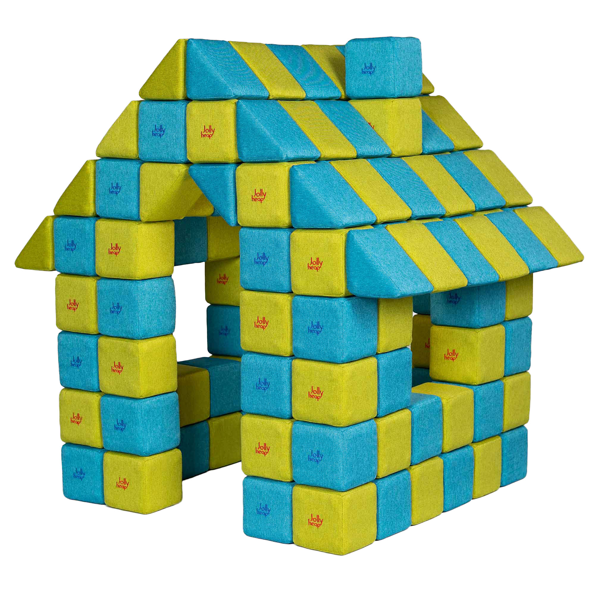 JollyHeap klotsikomplekt – sinine-laimiroheline - Image 3