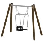 Kiik 2-kohaline lapsele koos vanemaga