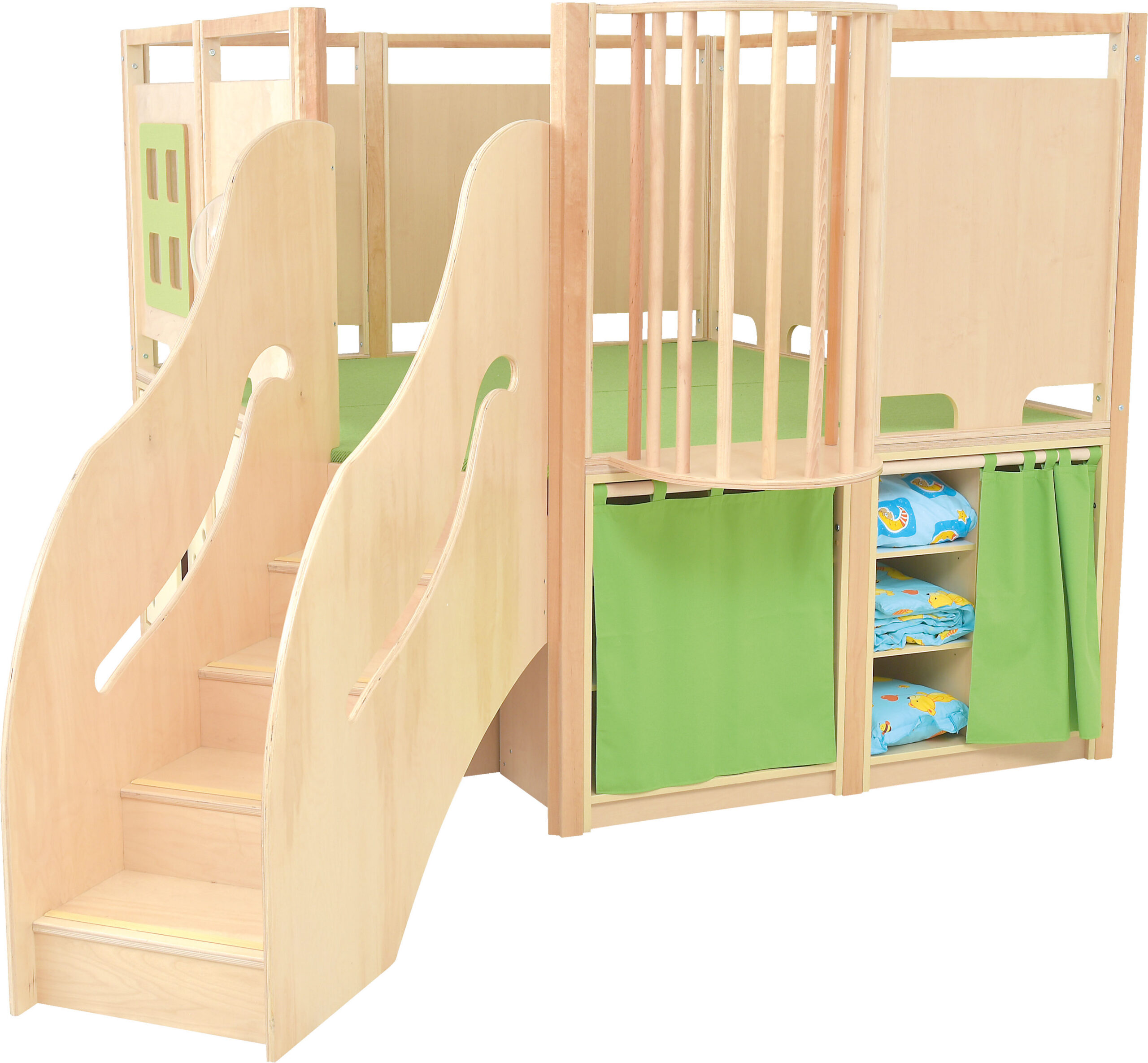 Kahekorruseline mängunurk madratsite hoiukastiga - Image 8