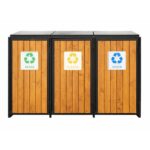 Prügimaja kolmele prügikonteinerile