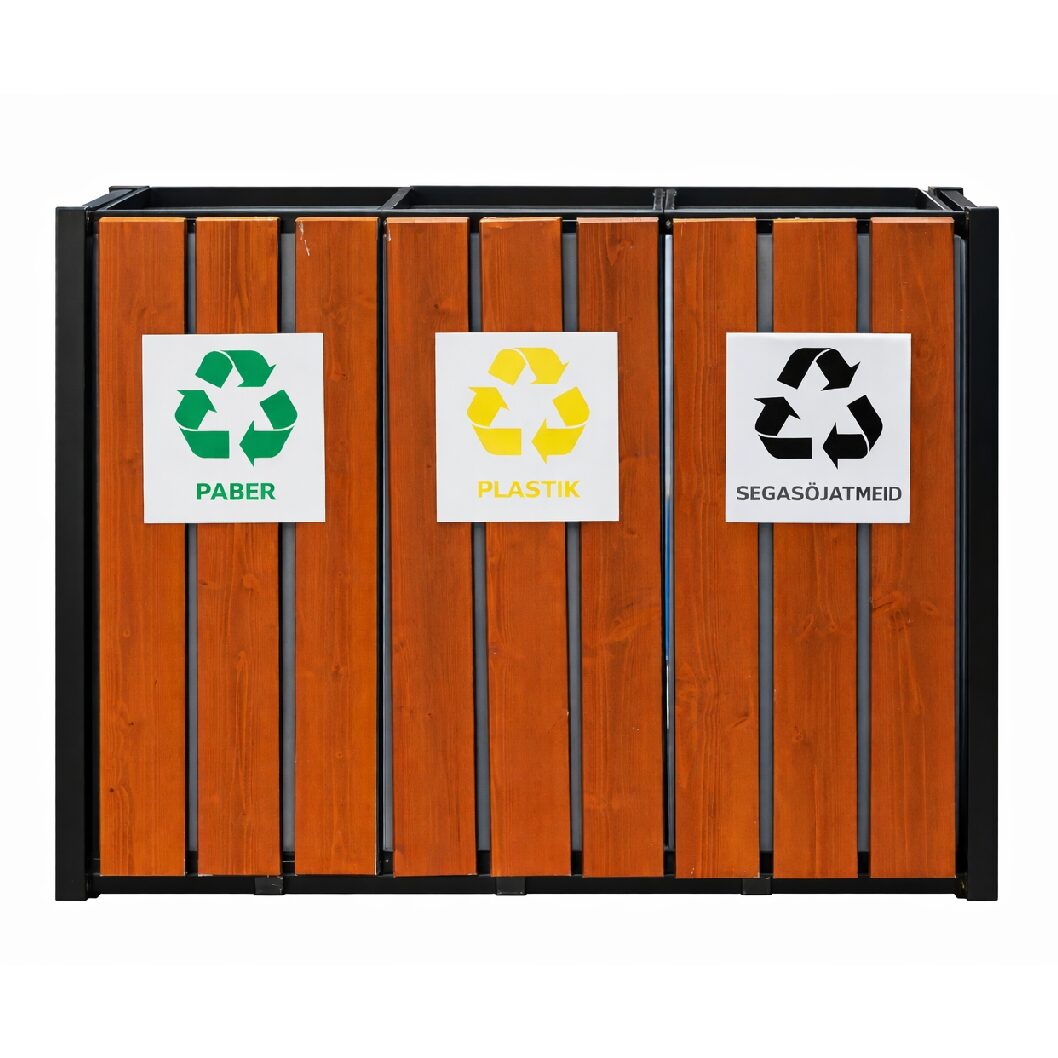 3-osaline sorteerimise prügikast